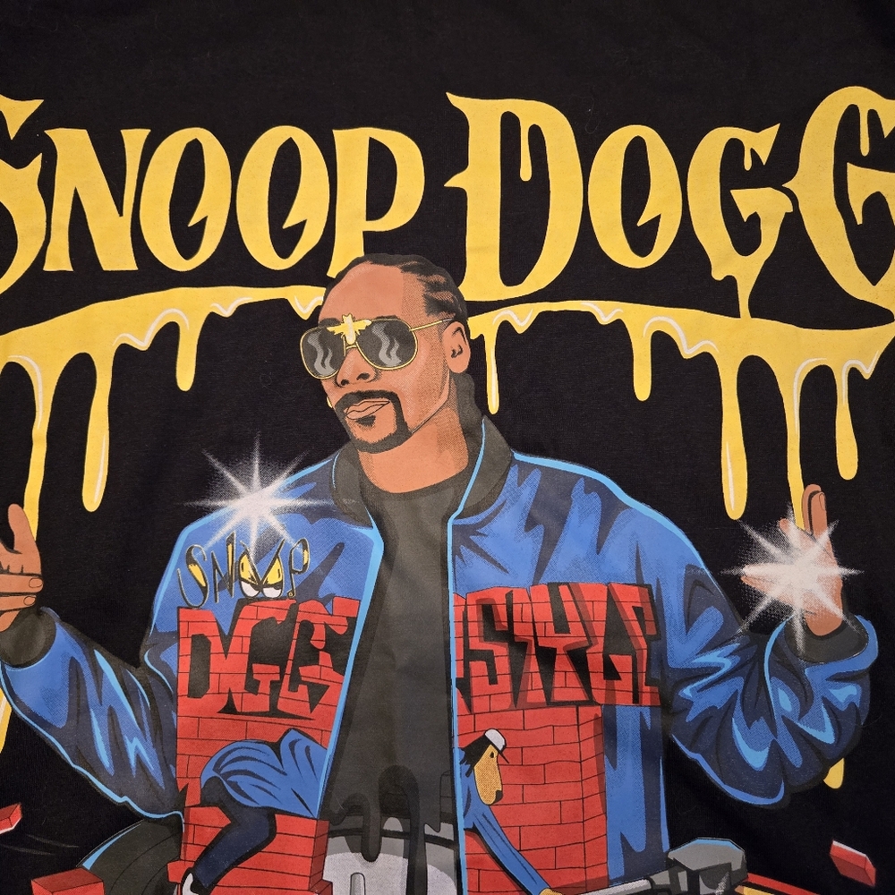 Snoop Dogg black t shirt gold blue red mens size 3X brand new with tags - Picture 2 of 7
